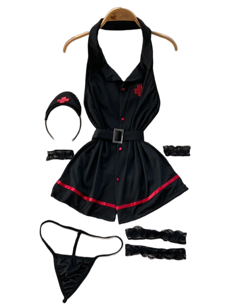 Vintage Slip Dress - Erotic Fashion Sexy Halter Lingerie Dress