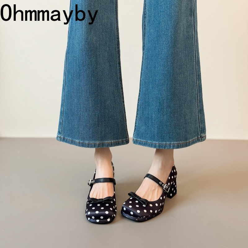 Vintage Thick Heel Polka Dot W - огляд і ціна Vintage Fashion Women Dresses