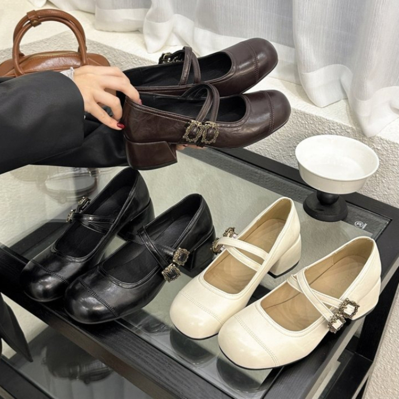 Vintage Thick Heel Women Mary  - огляд і ціна Vintage Fashion Women Dresses