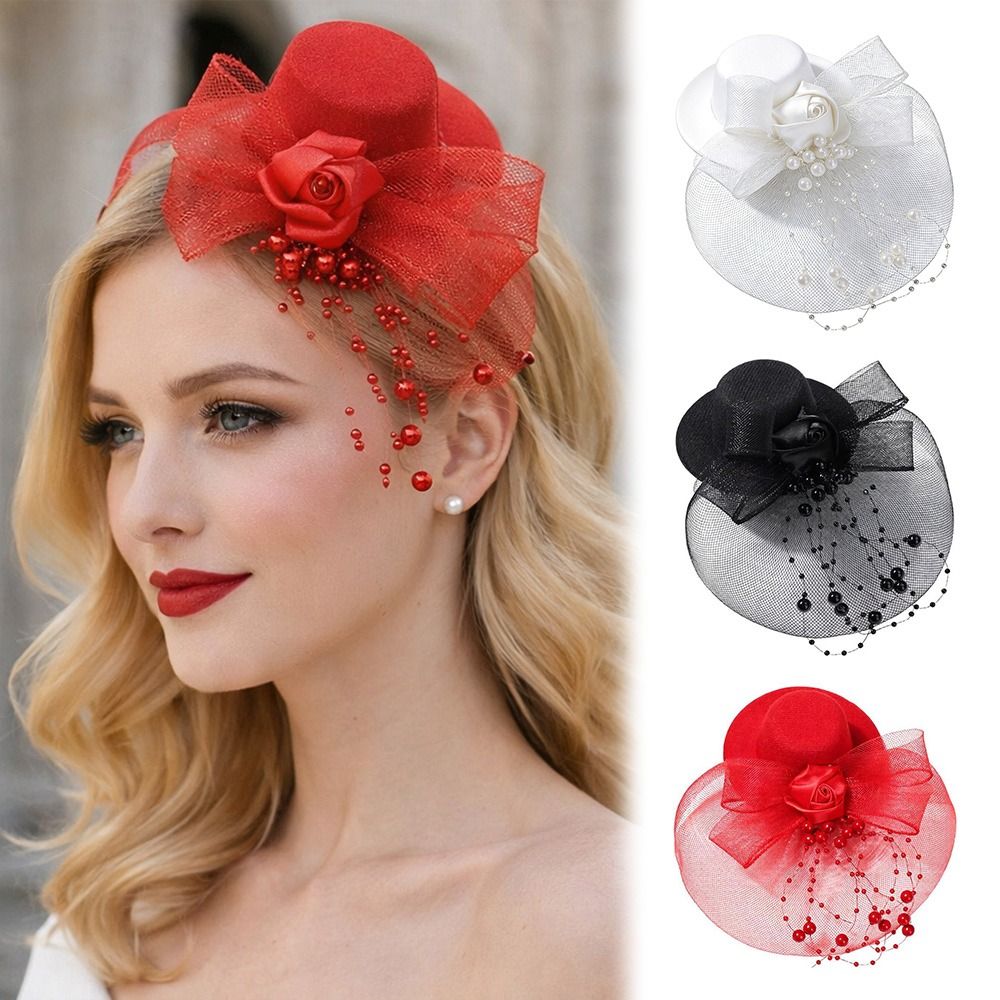 Fashion Elegant Mesh Top Hat B - огляд і ціна Vintage Fashion Photos