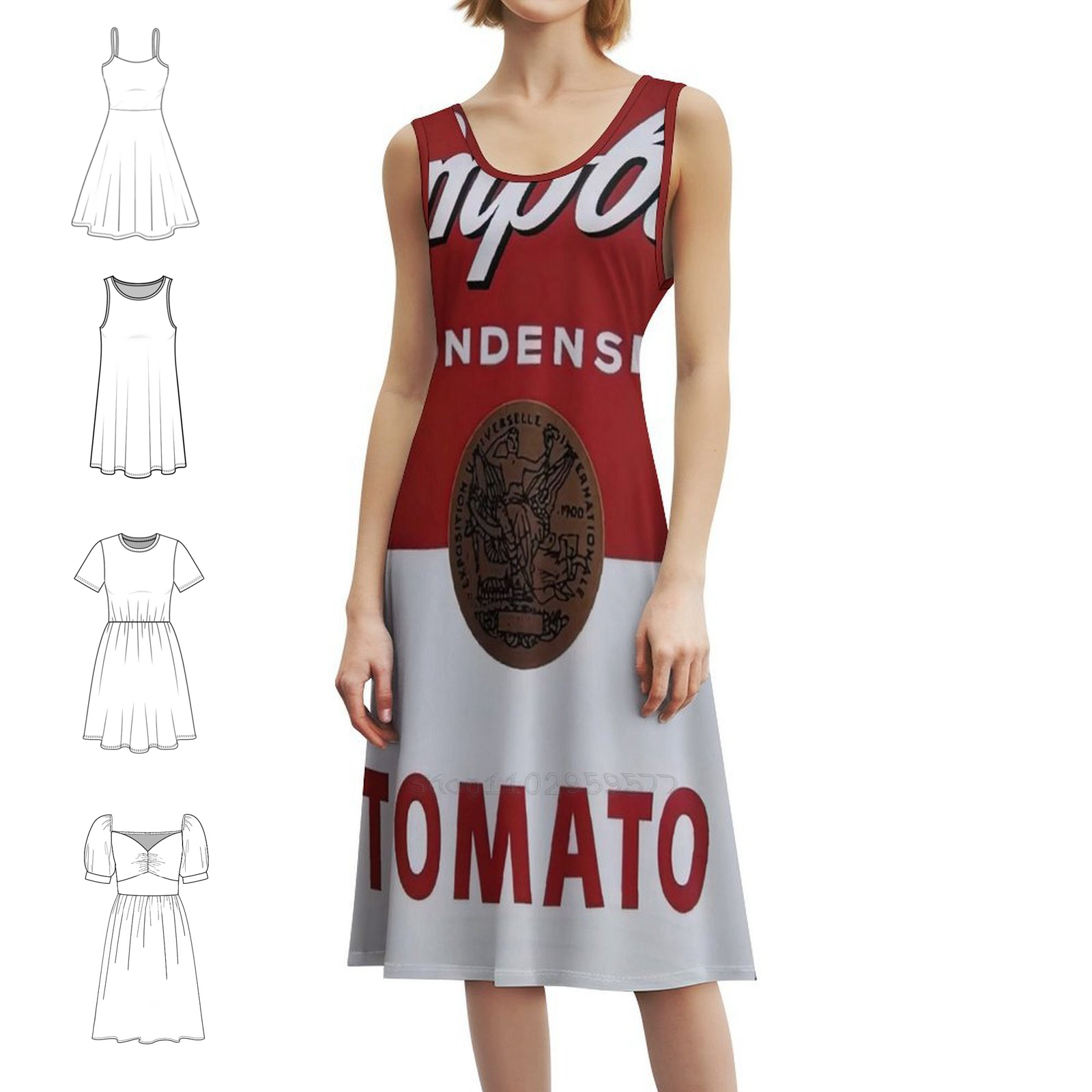 Pop Art Vintage Artist Boho Ch - огляд і ціна Vintage Fashion Women Dresses