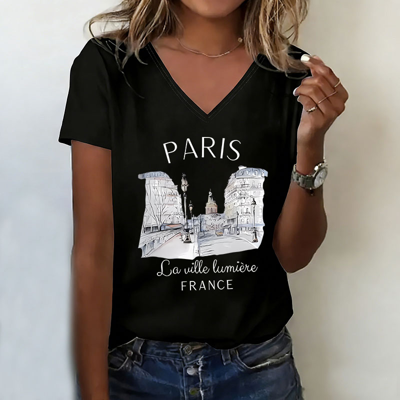 Vintage Paris T-shirt V Neck C - огляд і ціна Vintage Fashion Paris