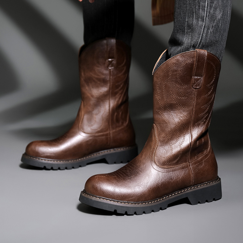 Fashion Mens Cowboy Boots New  - огляд і ціна Vintage Fashion For Mens
