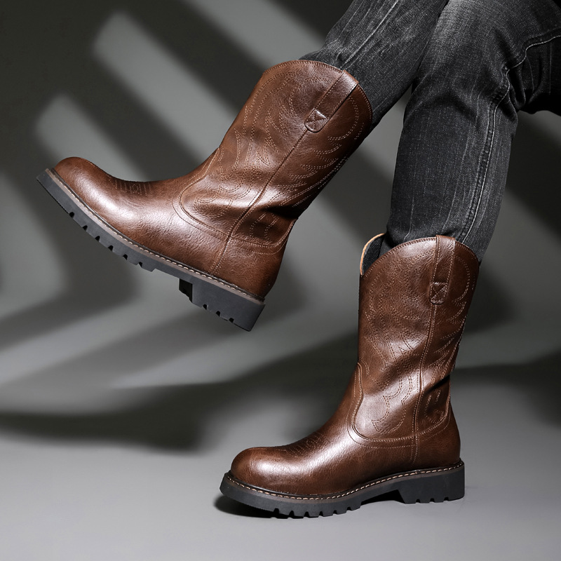 Fashion Mens Cowboy Boots New  - огляд і ціна Vintage Fashion For Mens
