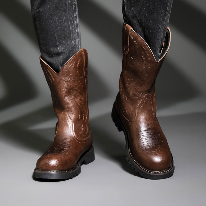 Fashion Mens Cowboy Boots New  - огляд і ціна Vintage Fashion For Mens