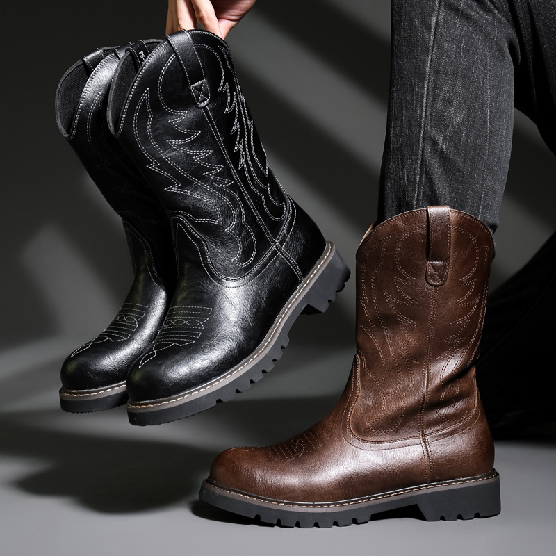 Fashion Mens Cowboy Boots New  - огляд і ціна Vintage Fashion For Mens
